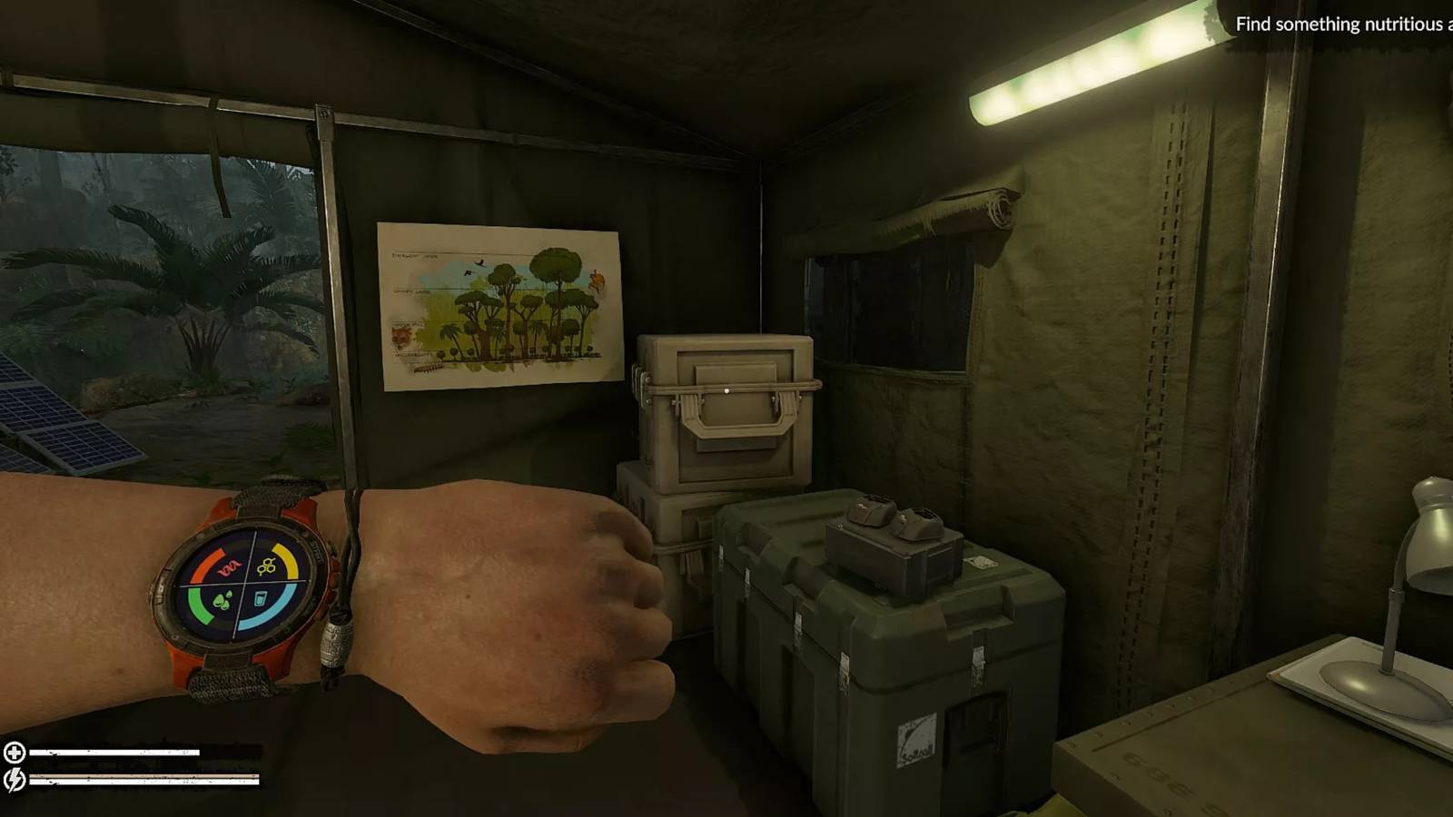 jake's watch that keeps track of his macro element consumption