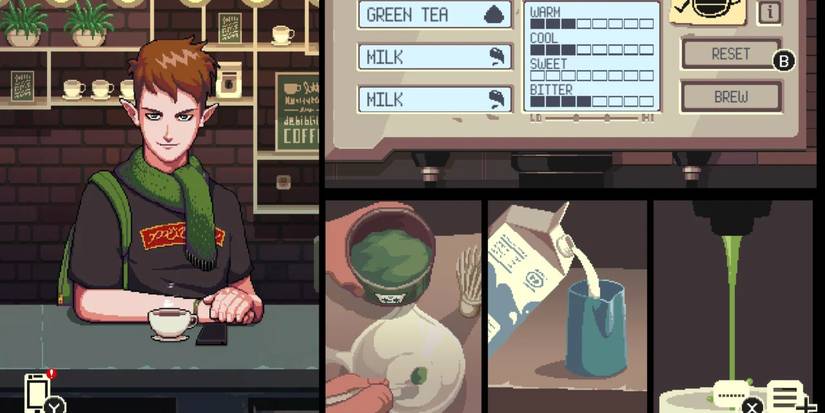 Baileys ordering a green tea latte