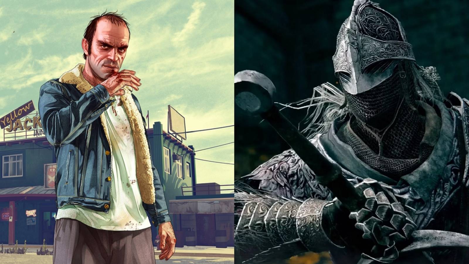 gta 5 trevor and elden ring knight