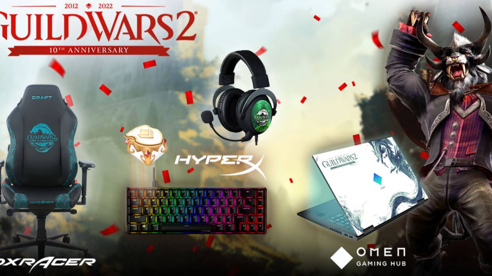 gw2 gaming gear givaway xracer hyperx omen