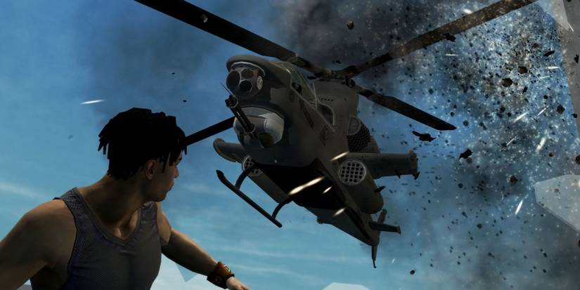 helicopter crash explosion saints row 2