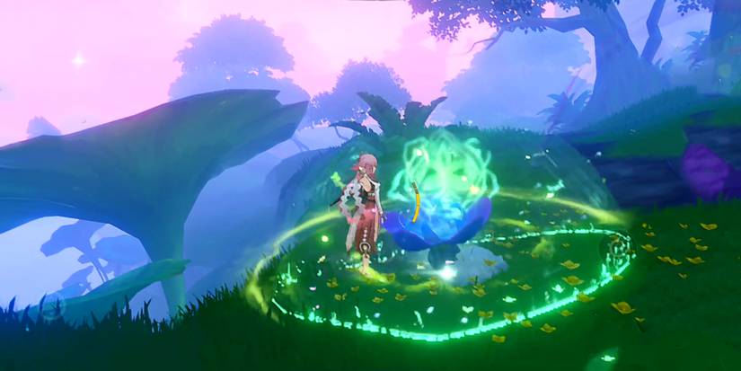 hitting the dream flowers in genshin impact