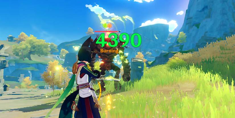 how does burning works in genshin impact