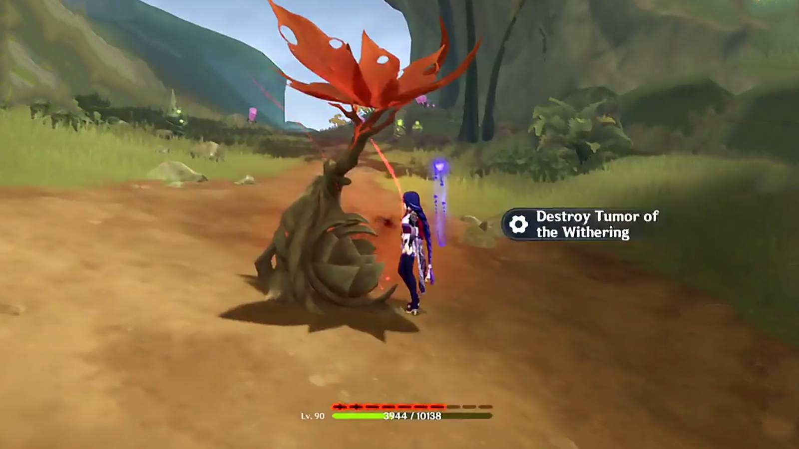 how to destroy the withering in sumeru in genshin impact