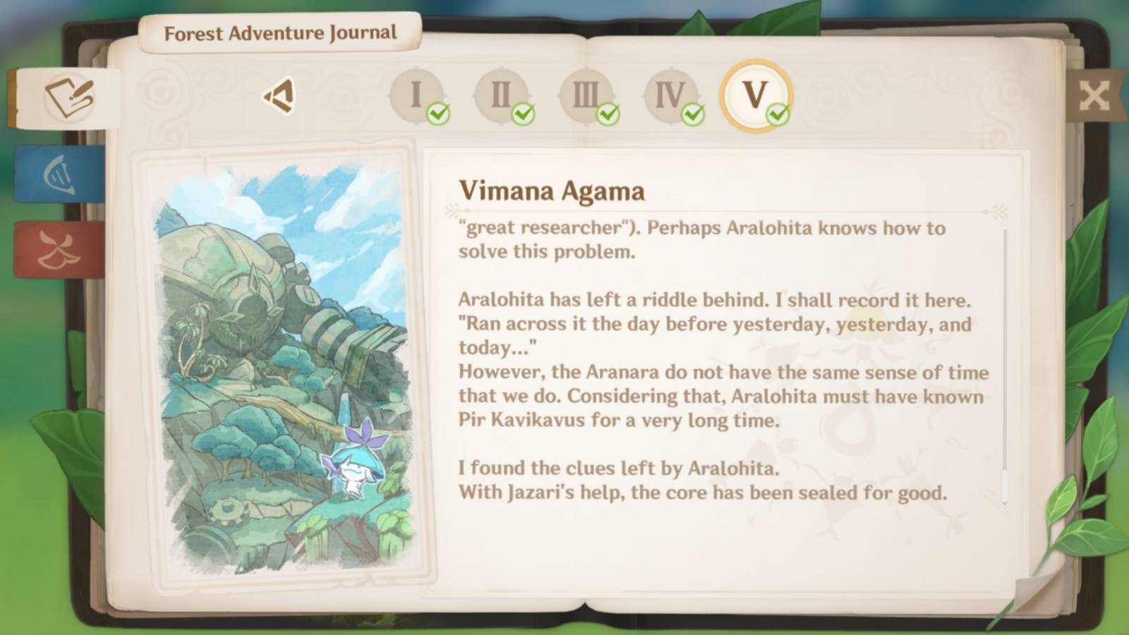 how to finish chapter 5 of aranyaka in genshin impact