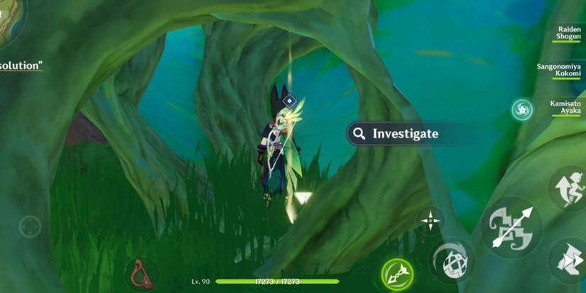 how to get out of the cyan ball in genshin impact