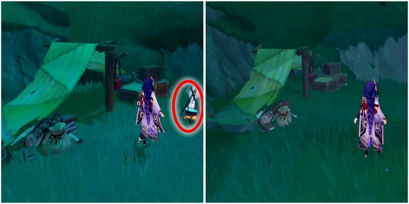 how to know if khayyam is at the camp in genshin impact