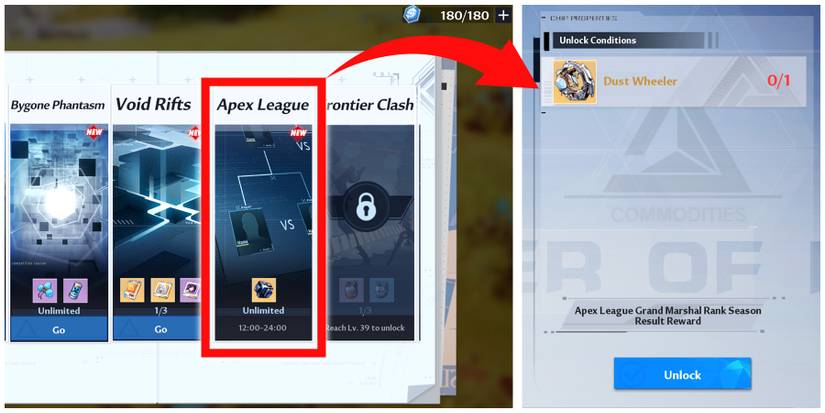 how to unlock dust wheeler in tower of fantasy