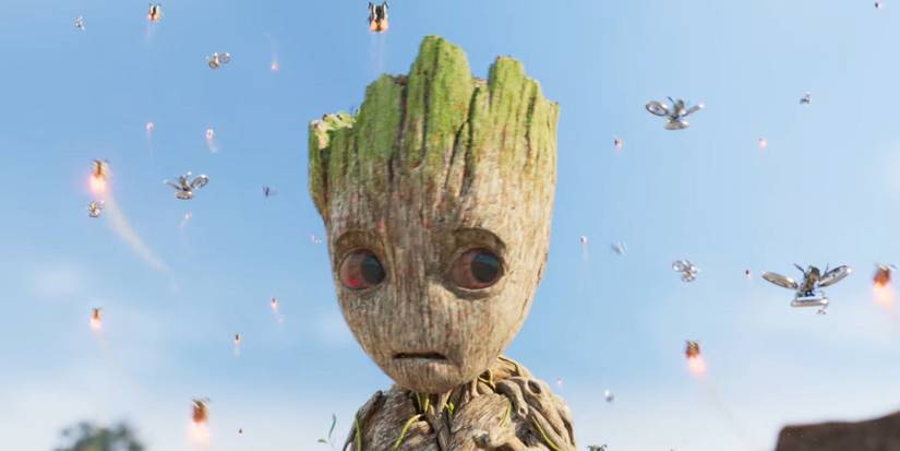 i am groot little things attack Cropped