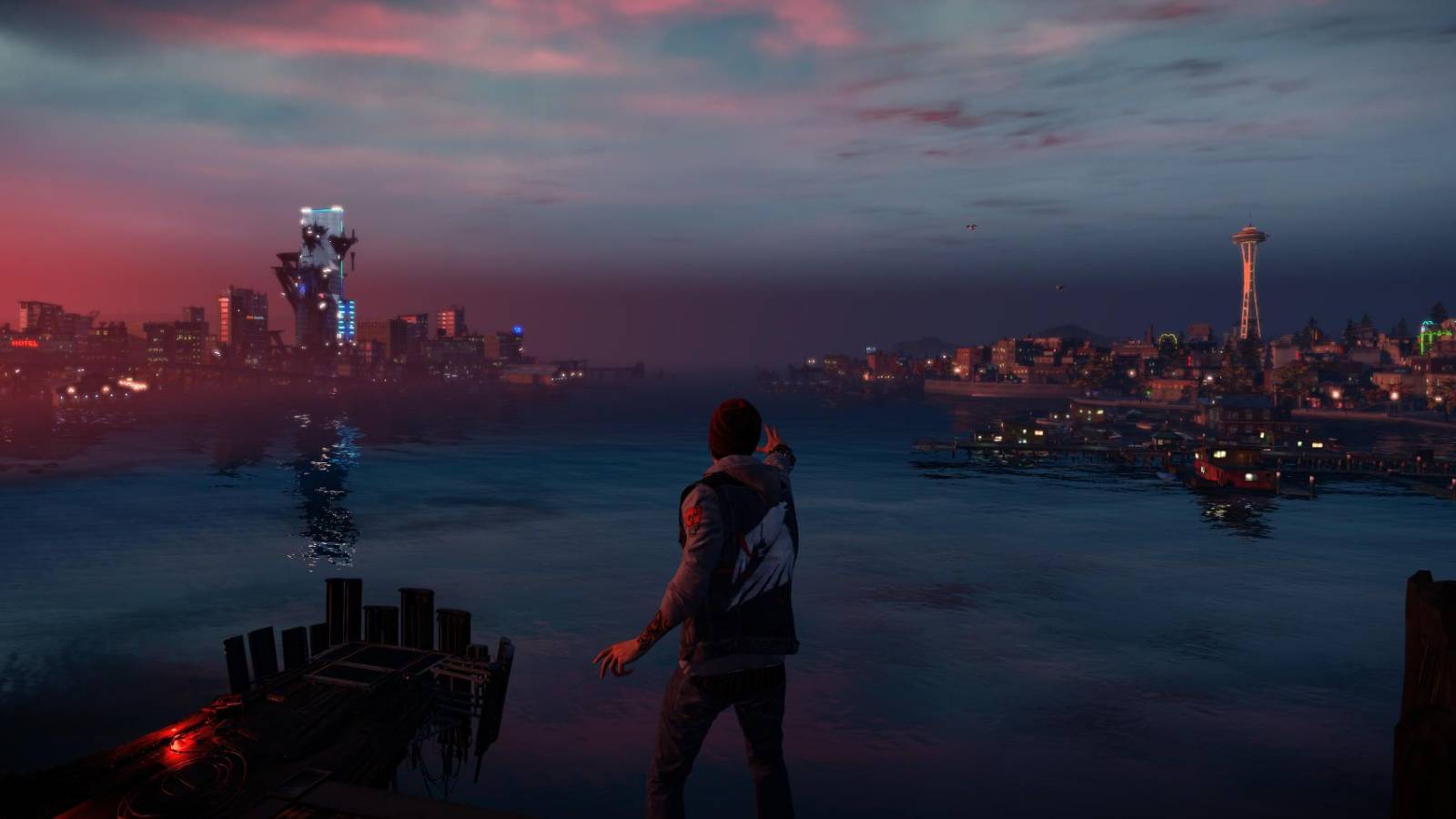 infamous-second-son-pioneer-square-bridge-space-needle