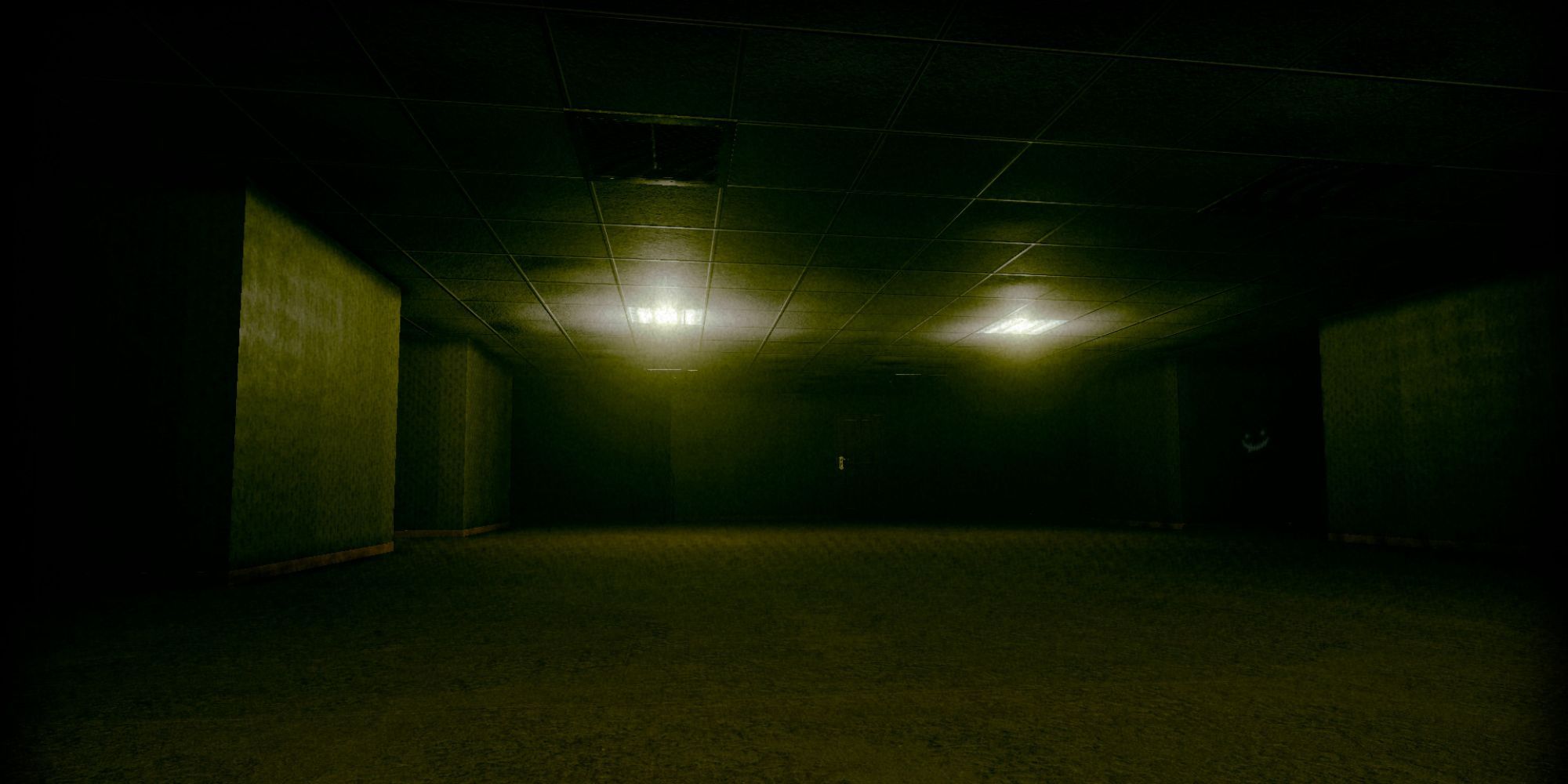 inside the backrooms dark room