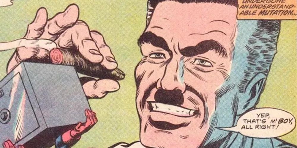 j jonah jameson smoking a cigar