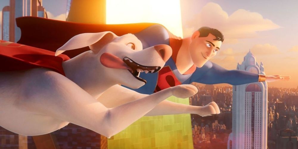 krypto flying with superman