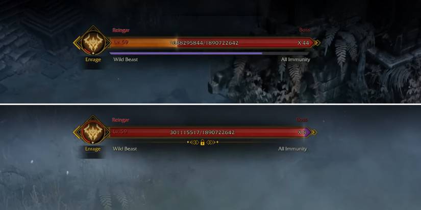 screenshot in lost ark game of boss stagger bar change in valtan phase 1