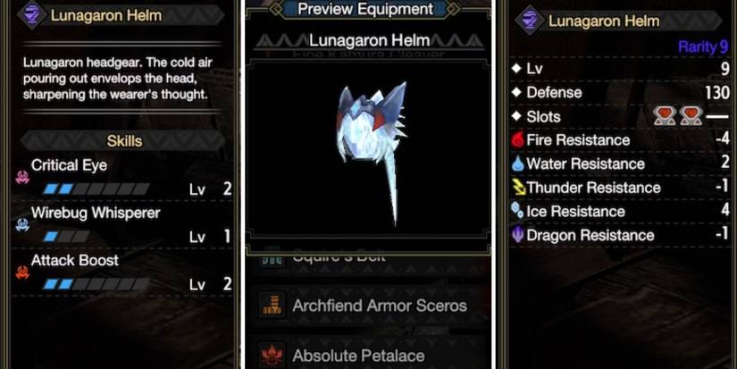 Lunagaron Helm, Skills, Stats