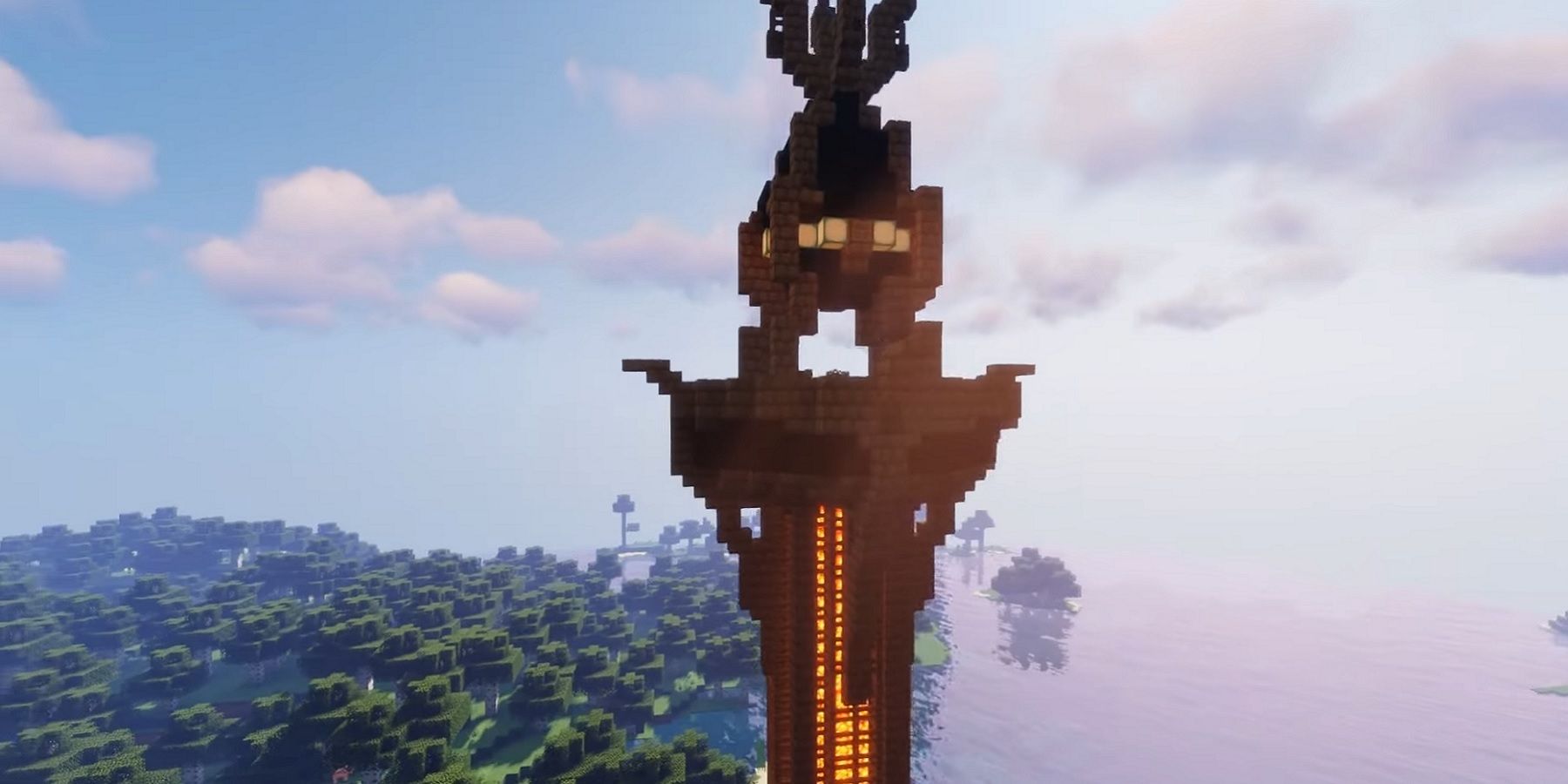 A Minecraft player is building the entire Zelda: Breath of the