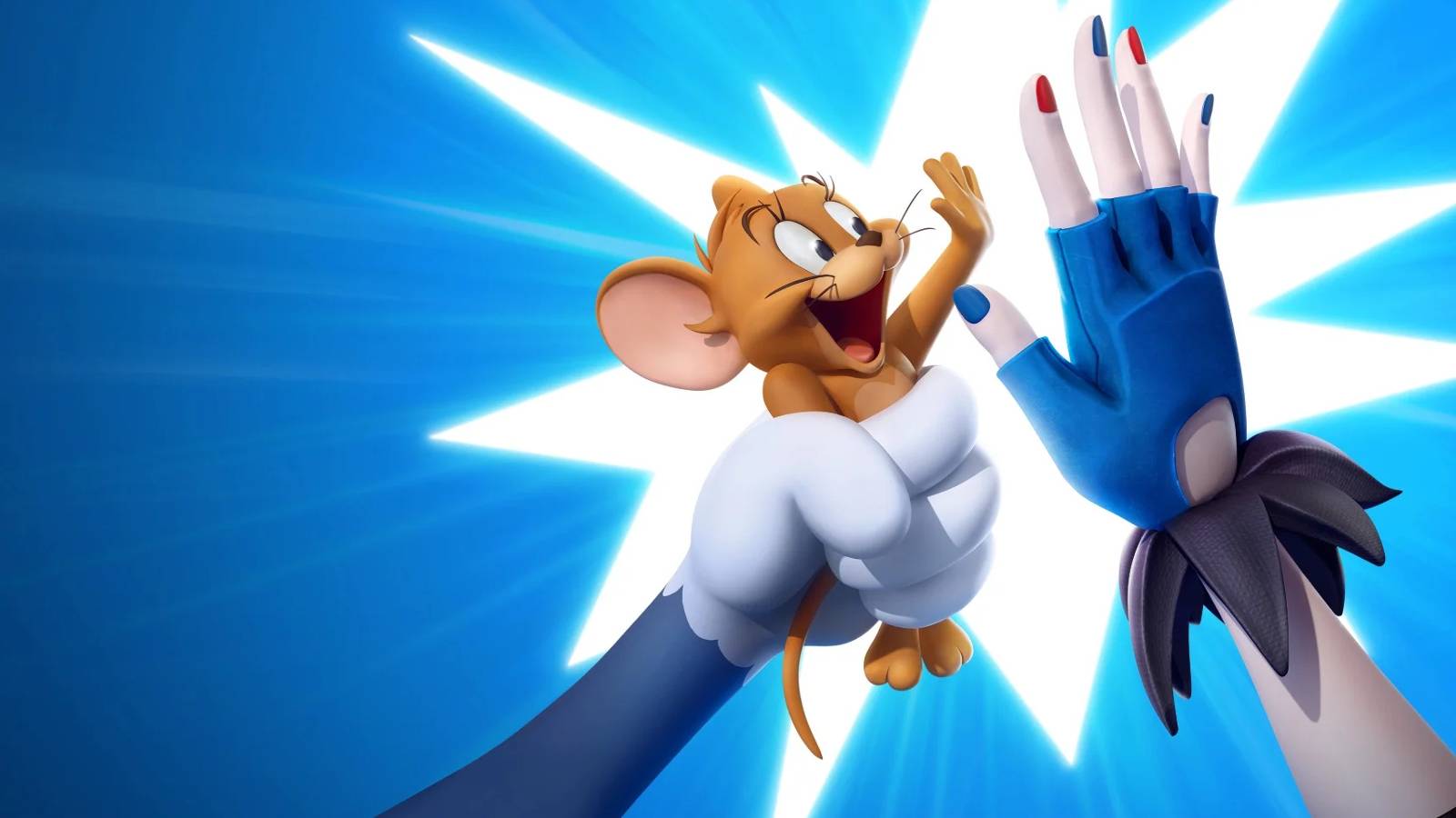 multiversus tom and jerry high-fiving harley quinn