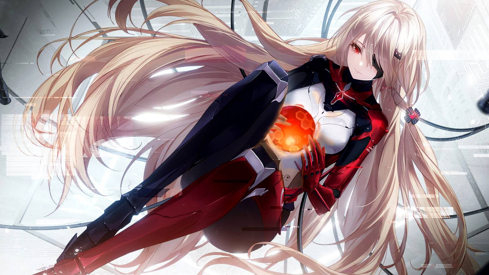 nemesis holding a red nucleus in tower of fantasy