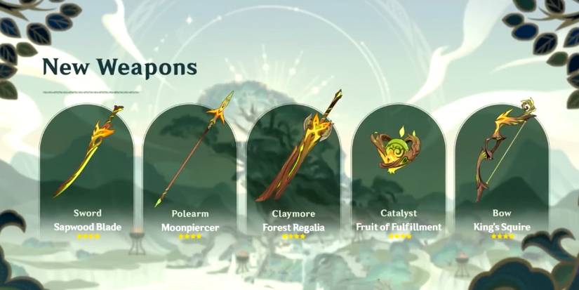 new sumeru forgeable weapons in genshin impact