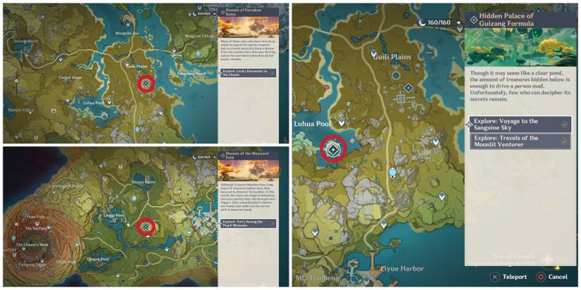 one time domains in liyue in genshin impact