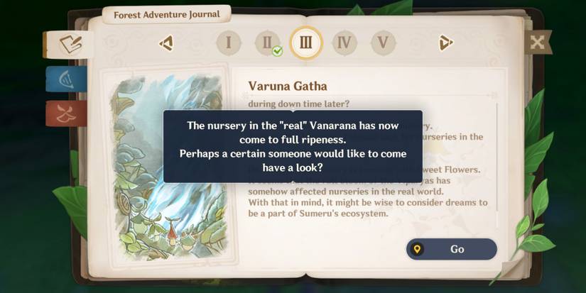 opening the aranyaka in genshin impact