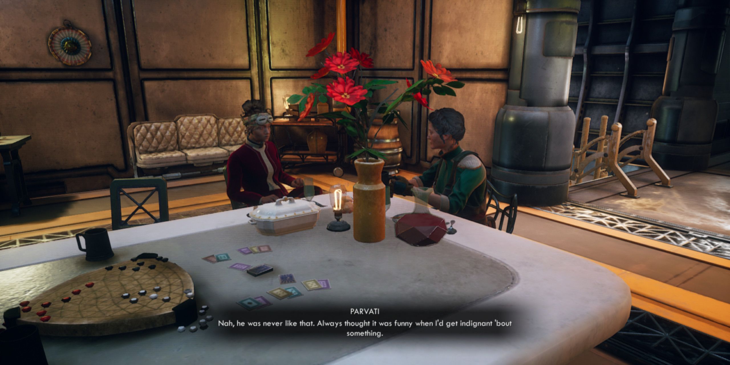 companion parvati talking to npc junlei during quest drinking sapphire wine