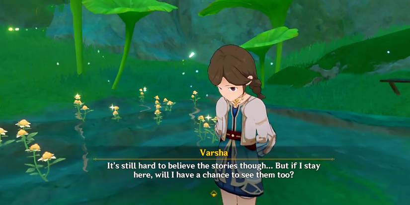 persuading varso to check the sweet flower garden in genshin impact