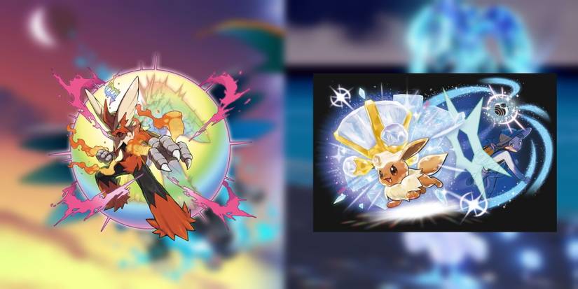 Pokemon Mega Evolution And Terastal Blaziken and Eevee