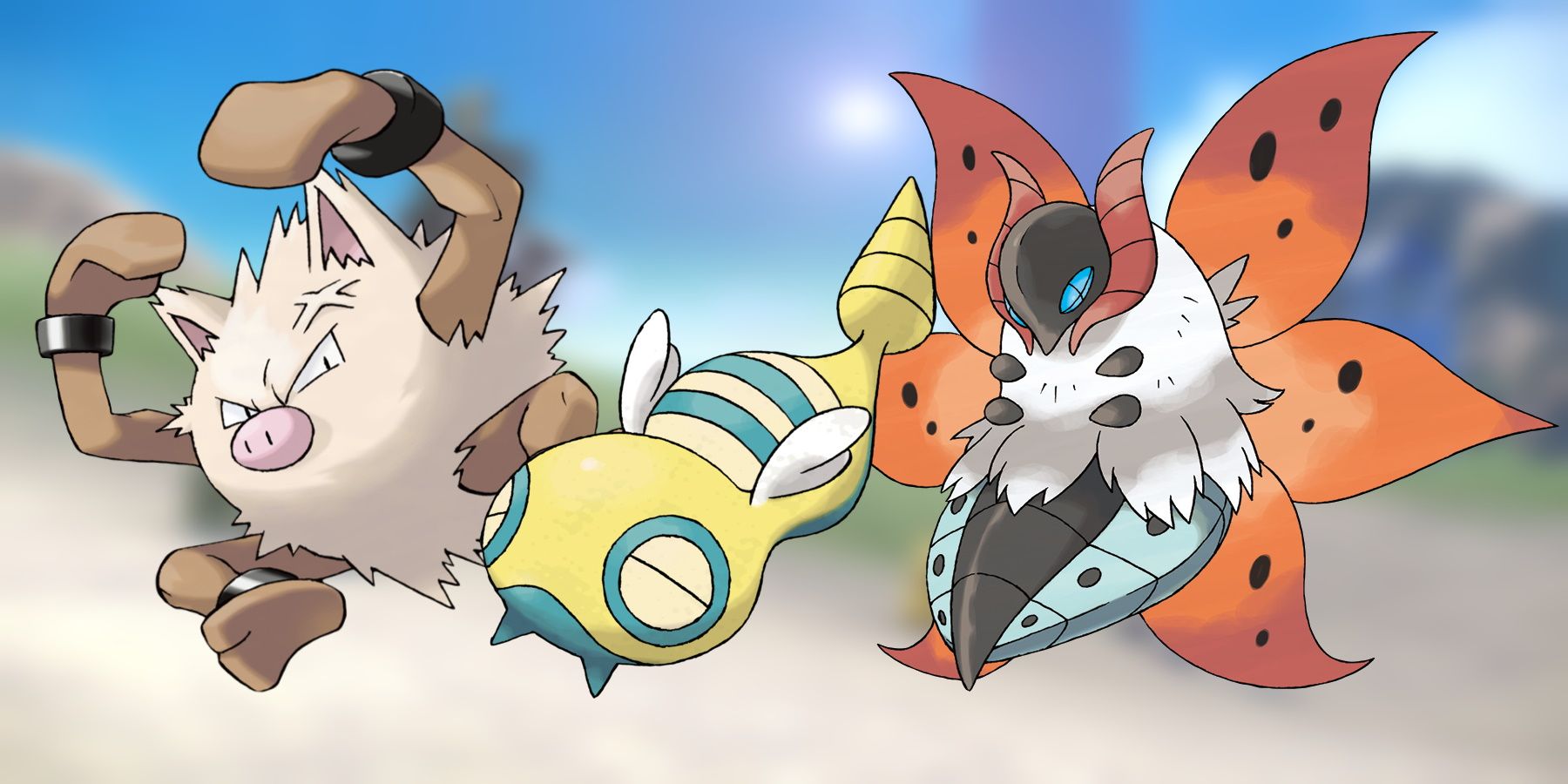 pokemon scarlet and violet rumors primeape dunsparce and volcarona