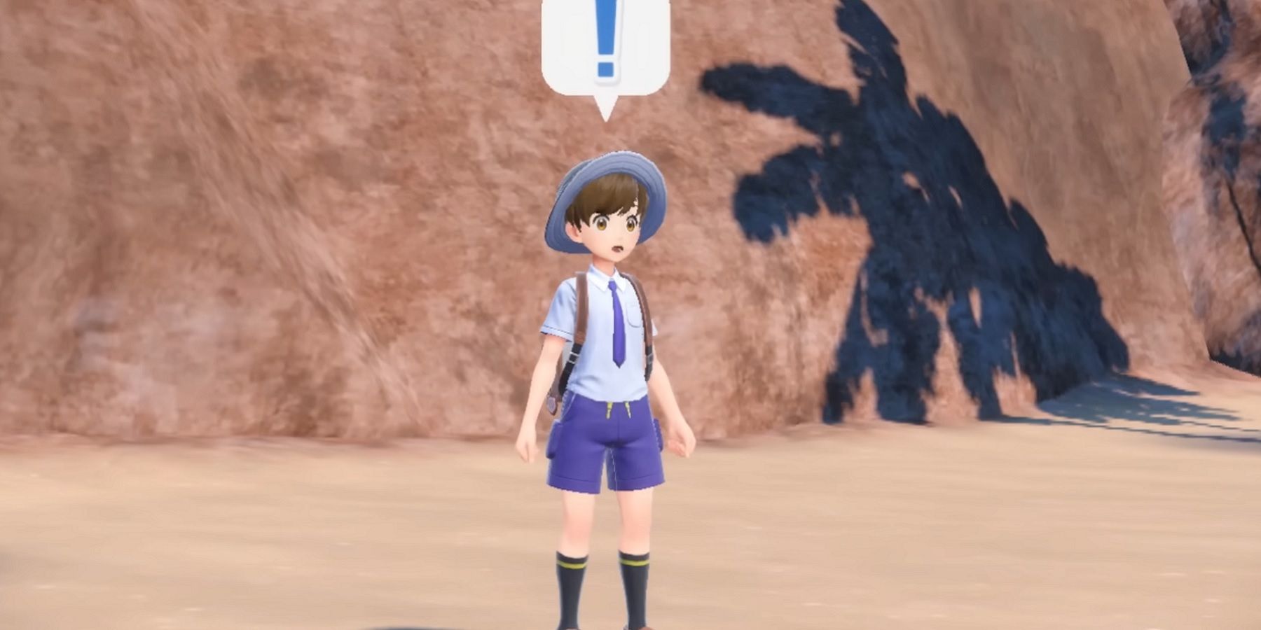 pokemon scarlet and violet trainer with exclamation point