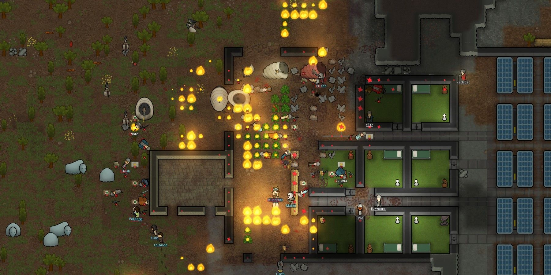 RimWorld Colony Attacked by Mechanoids