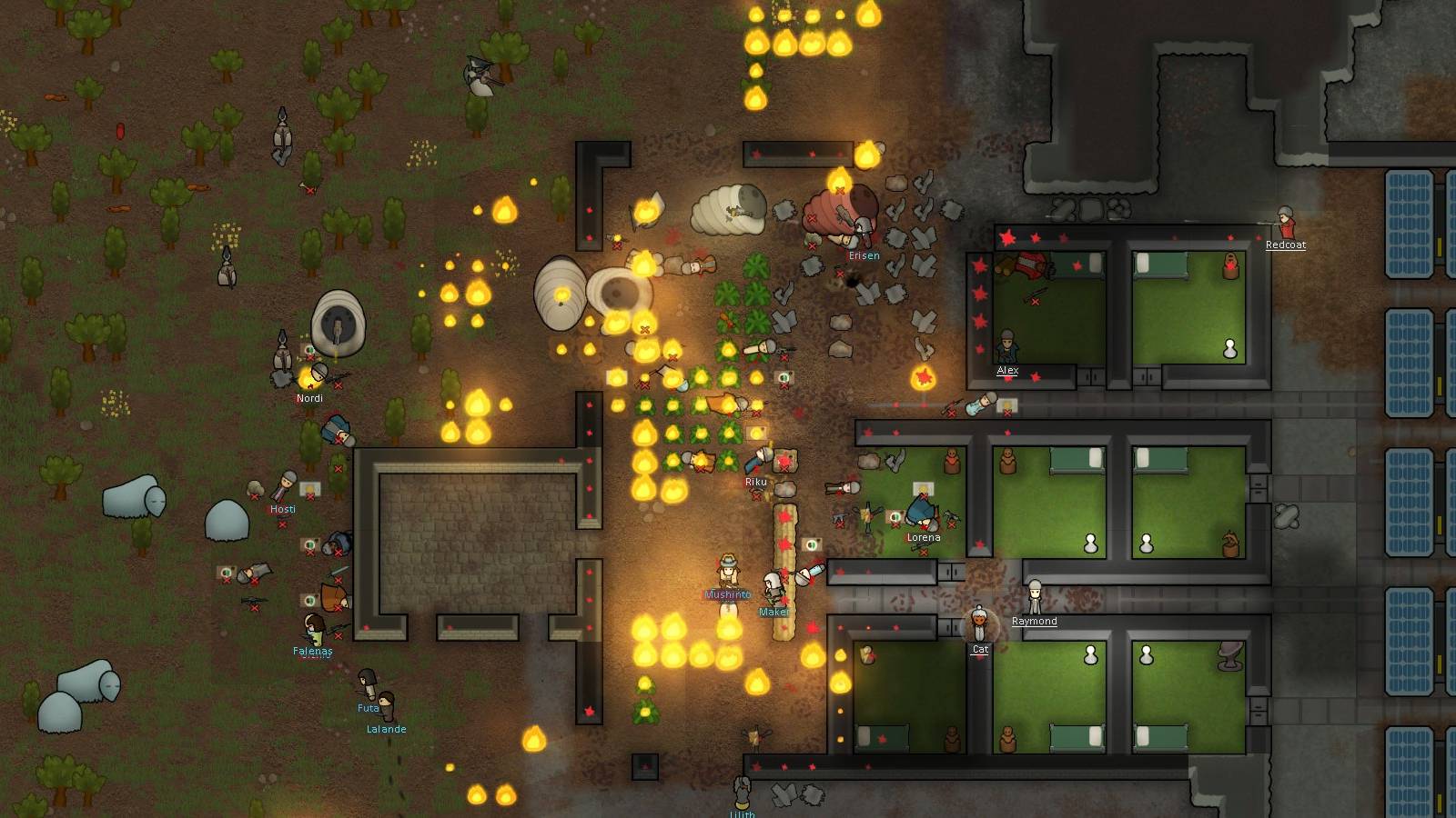 RimWorld Colony Attacked by Mechanoids