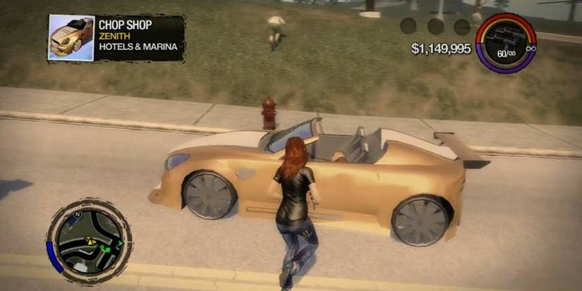 Character approaching a car