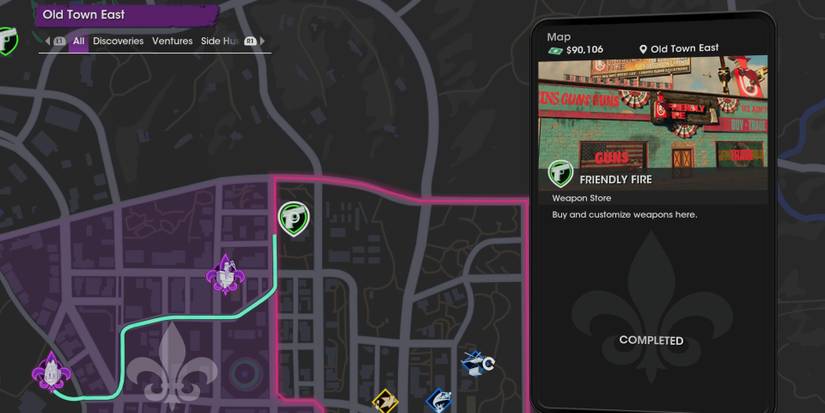 saints row friendly fire store old town east map
