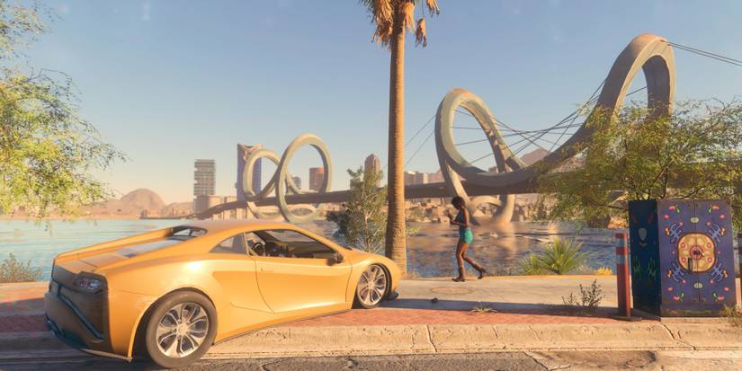 saints row santo ileso attrazione overlooking bridge