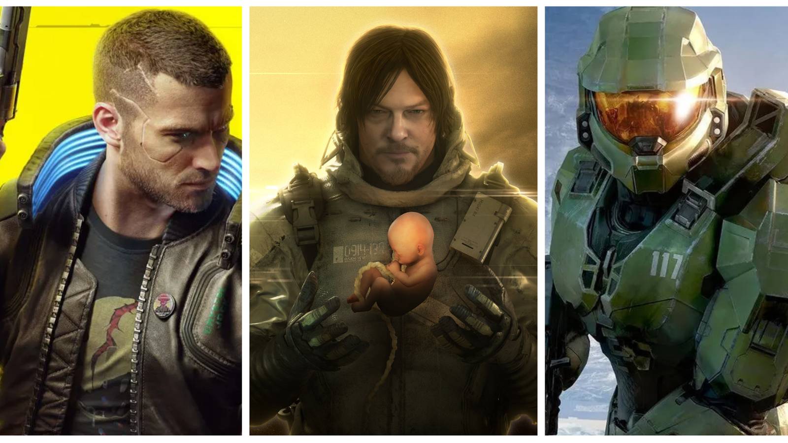cyberpunk 2077, death stranding, halo