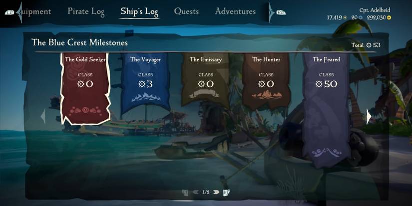 sea of thieves milestones