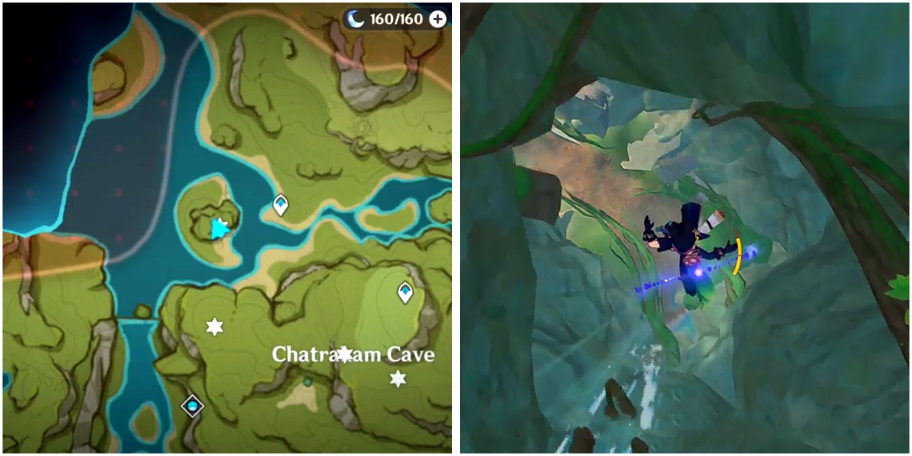 secret cave location in genshin impact