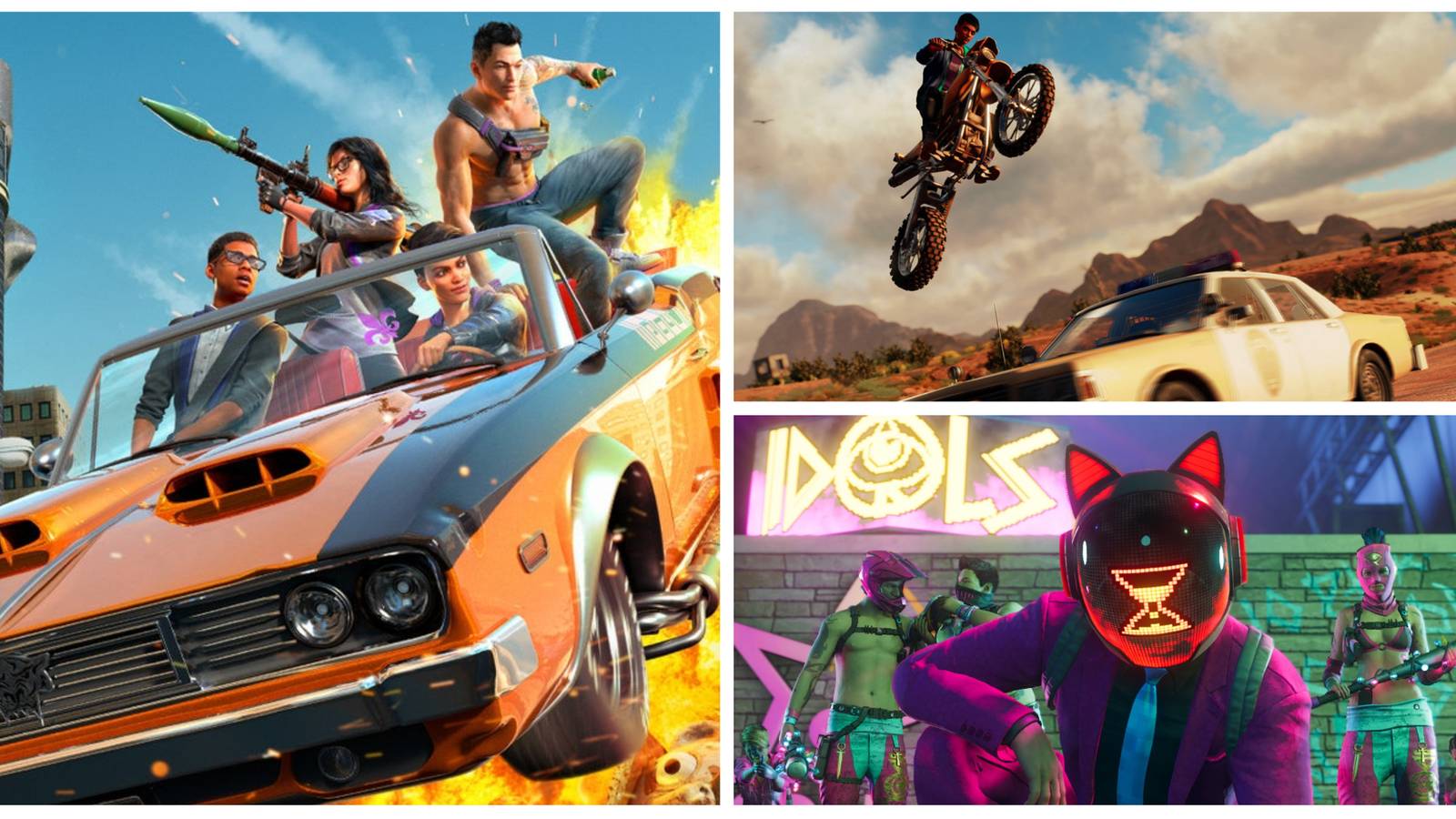three pictures from saints row (2022)