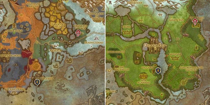 world of warcraft map highlighting where to learn grandmaster skinning 450