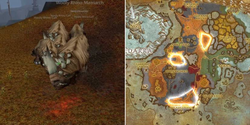 world of warcraft map highlighting where to skinning levels 350 to 400