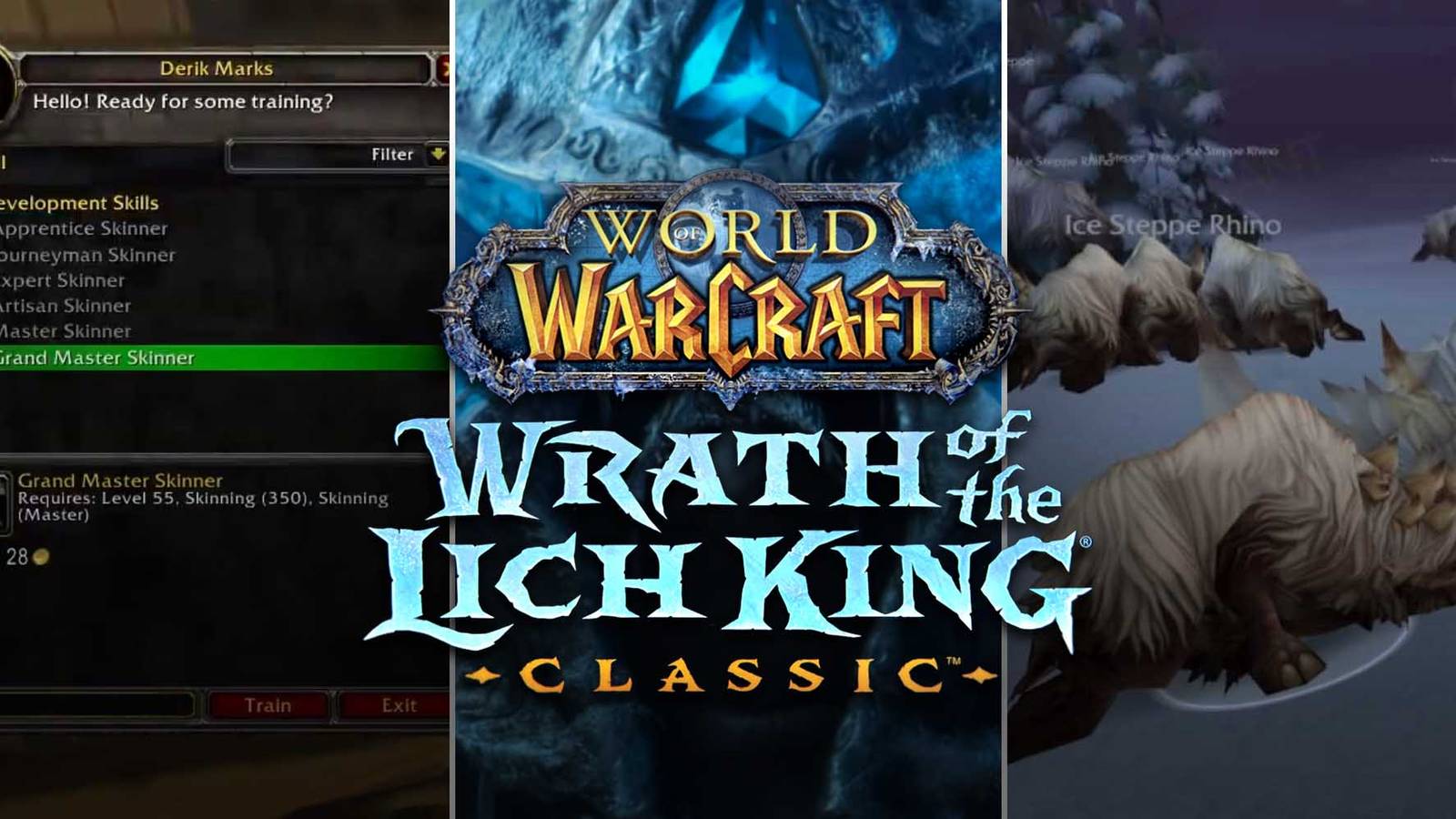 guide on how to level the profession skinning to 450 in wow wotlk classic