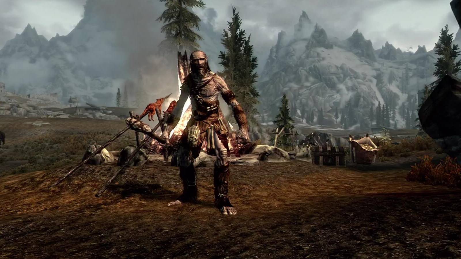 skyrim giant in camp