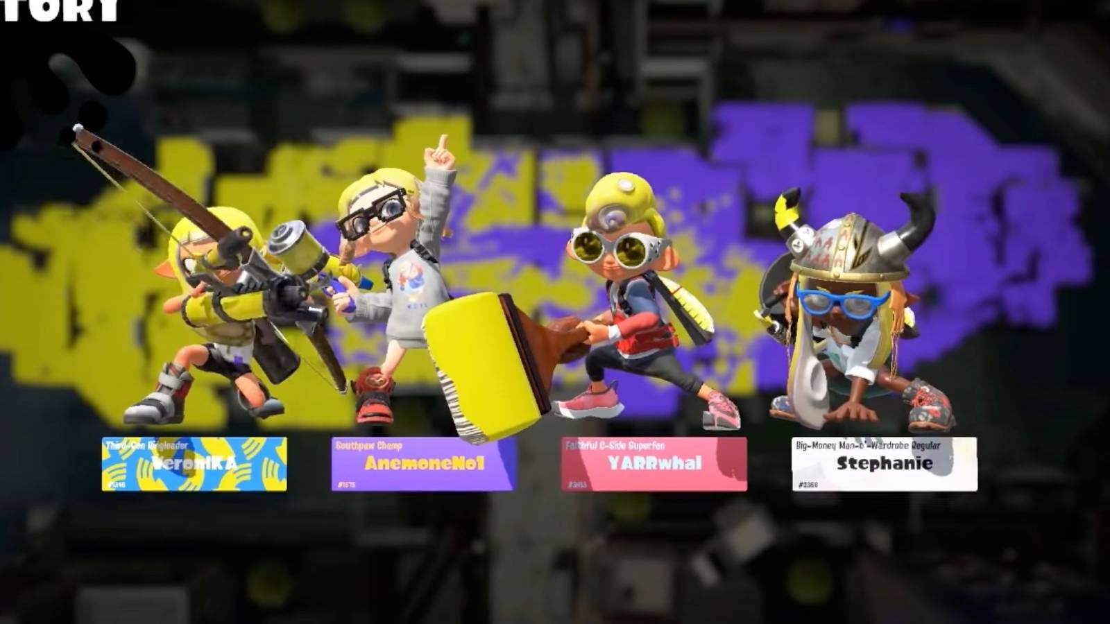 splatoon 3 victory screen animation