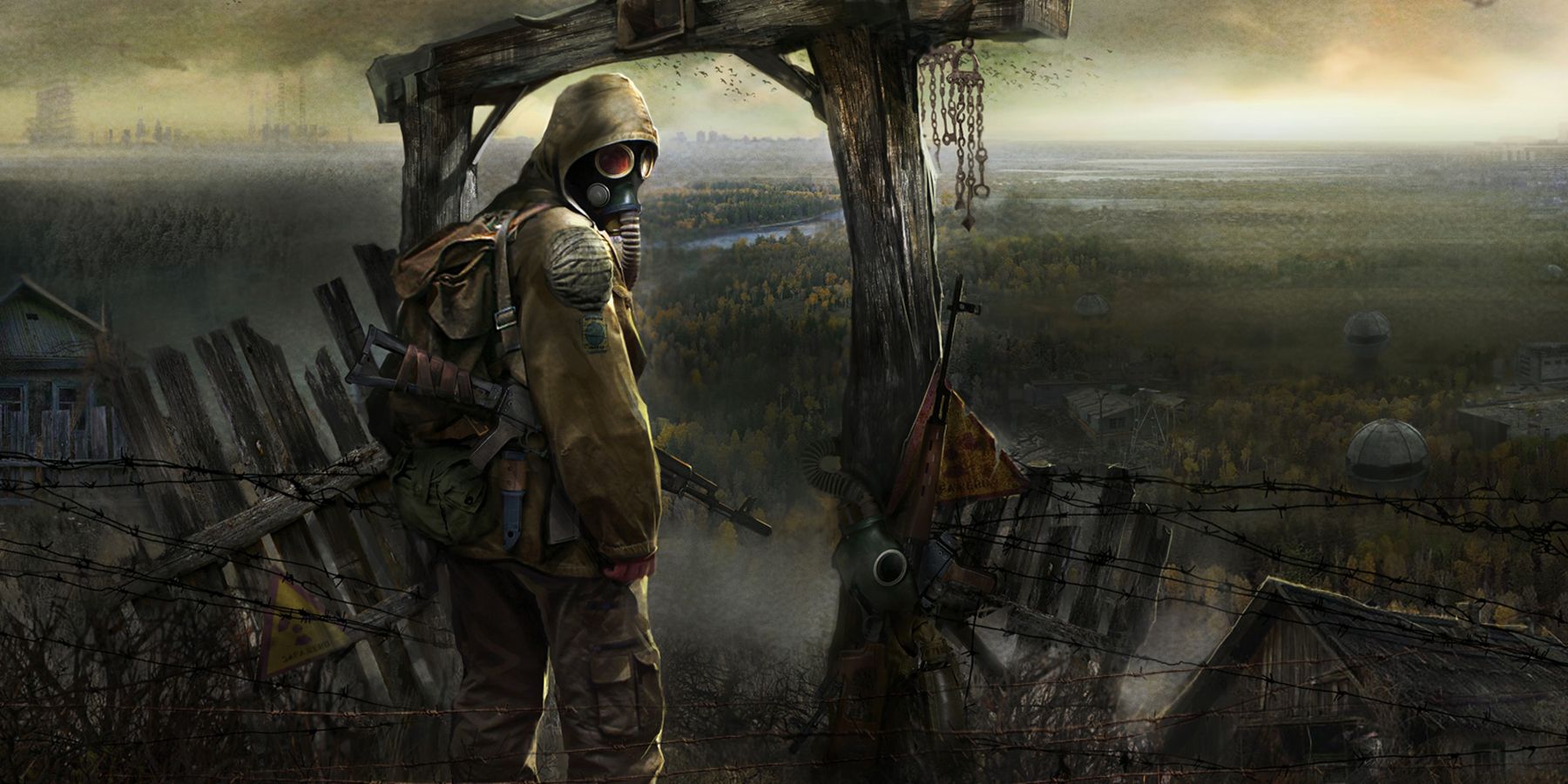 stalker shadow of chernobyl character with gun