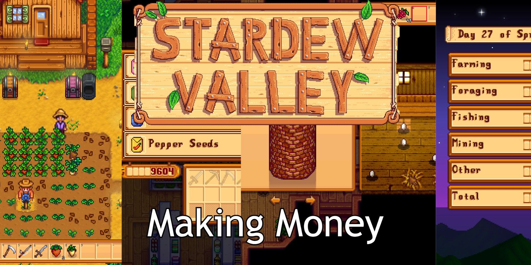 stardew making money and logo