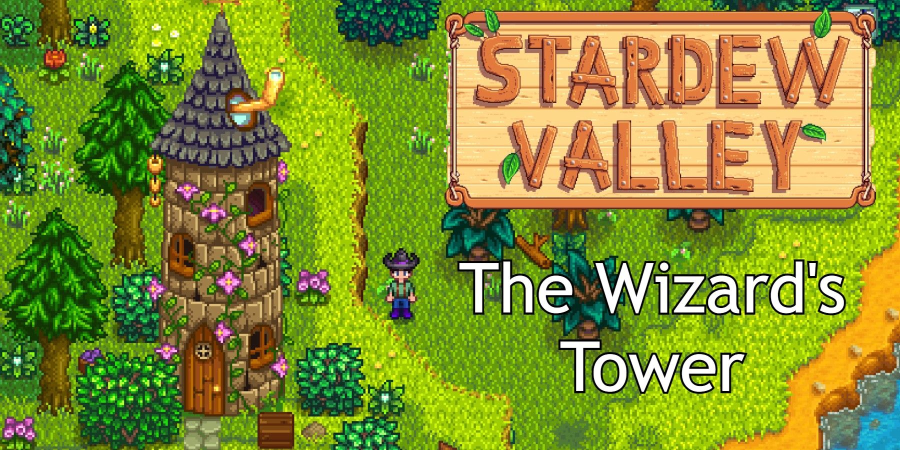 stardew valley wizard tower and logo