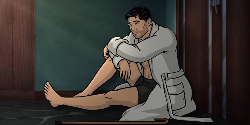 sterling archer in a dressing gown