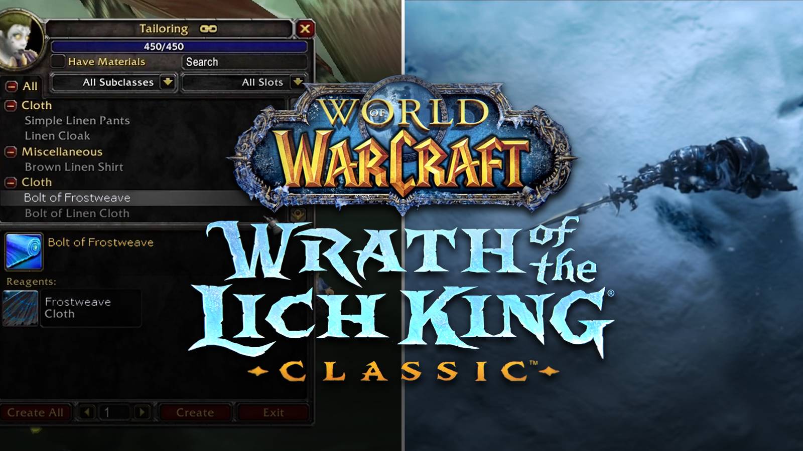 1 to 450 tailoring guide wrath classic