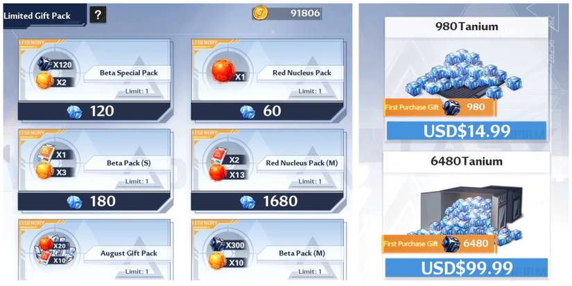 tanium in tower of fantasy